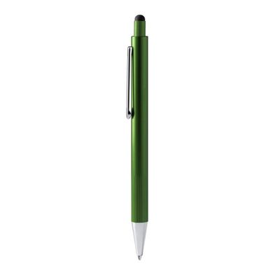 Bolígrafo de aluminio con puntero Verde Helecho Tinta Azul