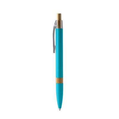Bolígrafo de aluminio con detalle bambú Royal Claro Tinta Azul