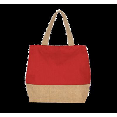 Bolsa shopper con cierre de presión Arandano Red / Natural