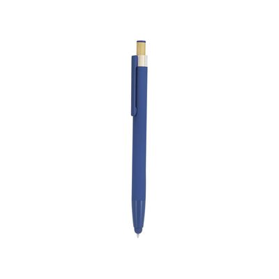 Bolígrafo puntero de aluminio acabado gomoso Azul