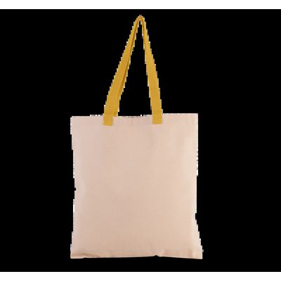 Bolsa de compras clásica de algodón Natural / Yellow