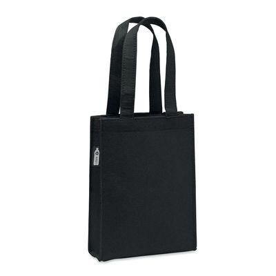 Bolsa pequeña de fieltro de asas cortas Negro