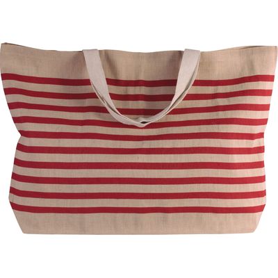 Bolsa de juco a rayas Natural