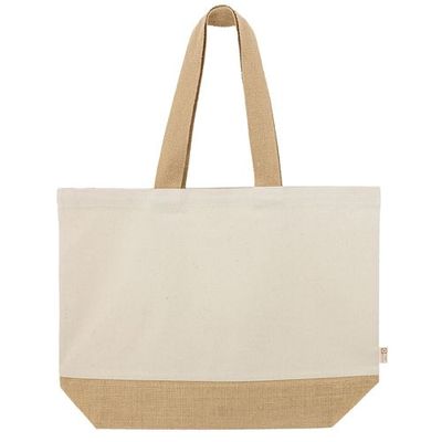 Bolsa de algodón y yute de gran tamaño