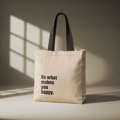 Bolsa de algodón Fairtrade asas de color