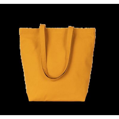 Bolsa tote de algodón orgánico con fuelle Curcuma
