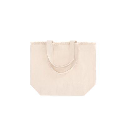 Bolsa de algodón con flecos y cremallera