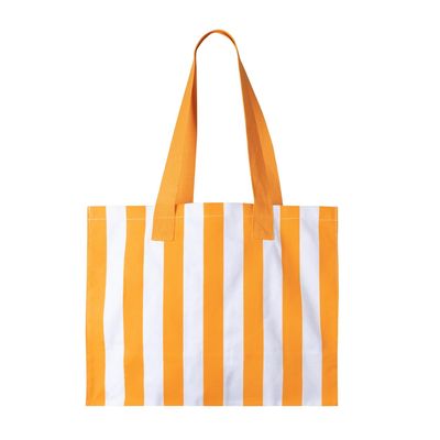 Bolsa a rayas de algodón reciclado