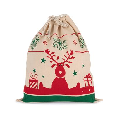 Bolsa con cordón navideña