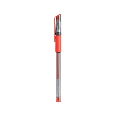 Bolígrafo transparente de tinta gel Roj