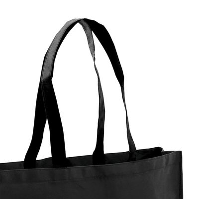 Bolsa de compra en non woven grueso con asas negras