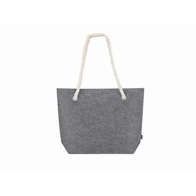 Bolsa fieltro RPET asas algodón 6kg Gri