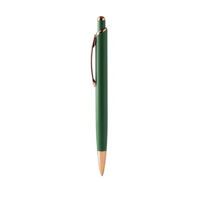 Bolígrafo metálico mate con detalles cobre Verde Oscuro Tinta Azul