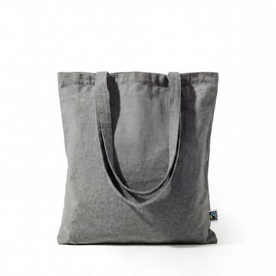 Bolsa de algodón Fairtrade reciclado Negro