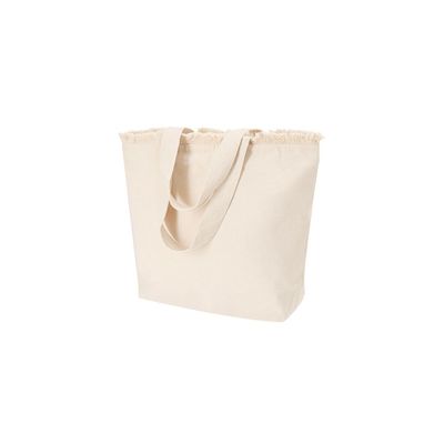 Bolsa de algodón con flecos y cremallera
