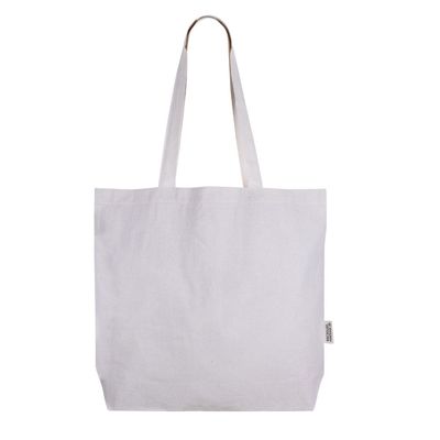 Bolsa de algodón con asas largas y bolsillo interior