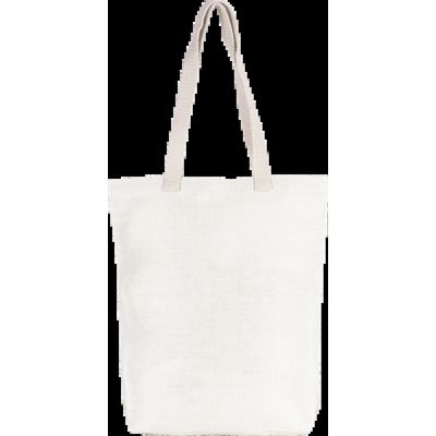 Bolsa de juco con asas y fuelle Vanilla White