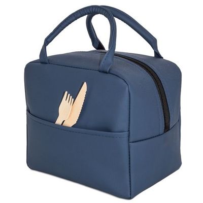 Bolsa nevera PU con bolsillo frontal