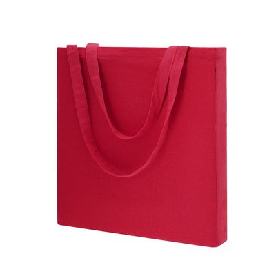 Bolsa feria de algodón con fuelle