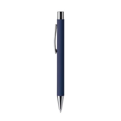 Bolígrafo metálico tacto suave ideal marcaje láser Marino Tinta Azul