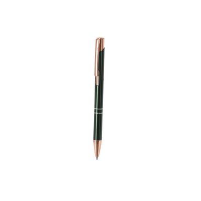 Bolígrafo aluminio reciclado con pulsador y clip rose gold Veo