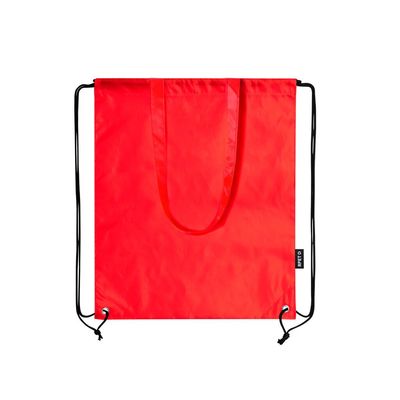 Bolsa Mochila de Cuerdas RPET con Asas Roj