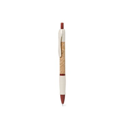 Bolígrafo Ecológico de Trigo y Corcho Roj