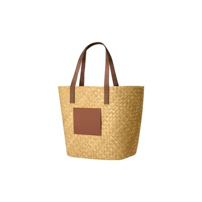 Bolso de Paja con Polipiel Personalizable