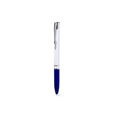 Bolígrafo Blanco Brillo y Tinta Azul