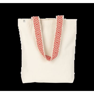 Bolsa reciclada con asas de colores Ecume / Ethnic Red