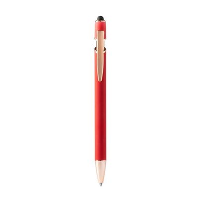 Bolígrafo metálico con carga jumbo Rojo Tinta Azul