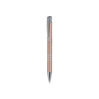 Bolígrafo pulsador de aluminio reciclado brillante Rosa