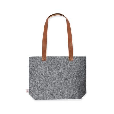 Bolso Fieltro RPET Elegante 6Kg con Asas Polipiel Gri