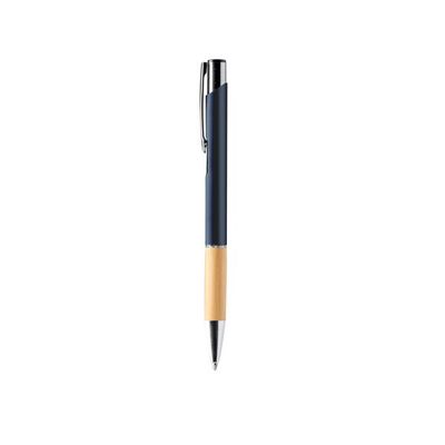 Bolígrafo de aluminio y bambú Marino Tinta Azul