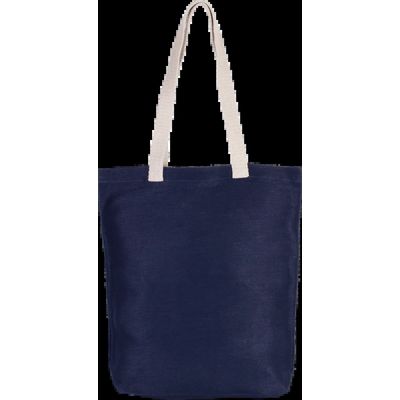 Bolsa de juco con asas y fuelle Midnight Blue