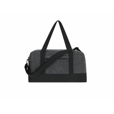 Bolso de fieltro con cremallera y asas Gri