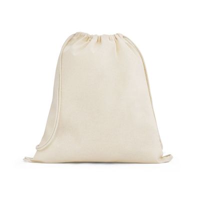 Bolsa mochila de algodón 140 g/m² Natural Claro