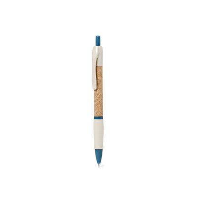 Bolígrafo Ecológico de Trigo y Corcho Azul