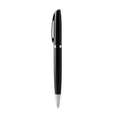 Bolígrafo giratorio reciclado Negro Tinta Azul