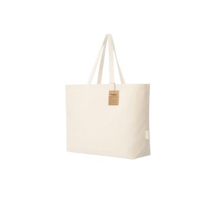 Bolsa de algodón reciclado y asas reforzadas
