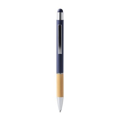 Bolígrafo metálico mate con bambú Marino Tinta Azul