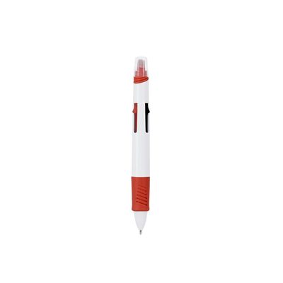 Bolígrafo 4 colores con marcador Roj