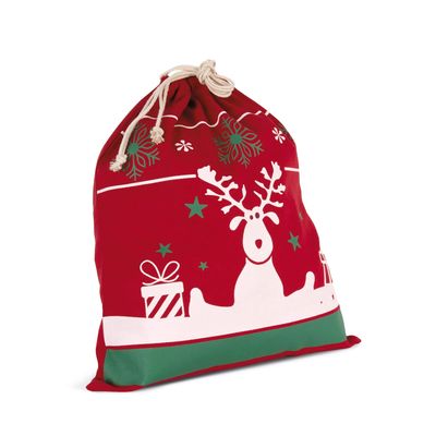 Bolsa con cordón navideña