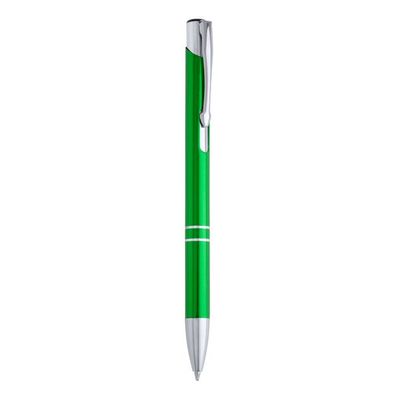 Bolígrafo con cuerpo de aluminio Verde Helecho Tinta Azul