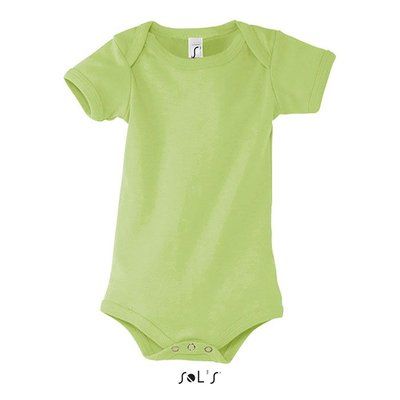 Body Bebé 100% Algodón Peinado Apple Green Xxs