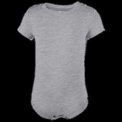 Body de bebé de algodón Oxford Grey 12M