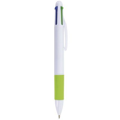 Bolígrafo 4 colores en ABS Blanco