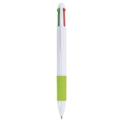Bolígrafo 4 colores en ABS Blanco