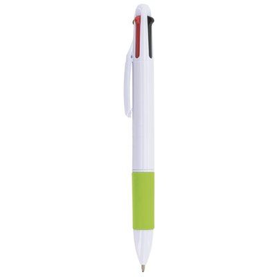Bolígrafo 4 colores en ABS Blanco