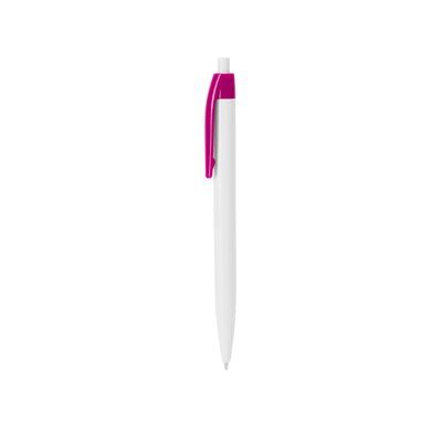 Bolígrafo de ABS con pulsador Fucsia Tinta Azul